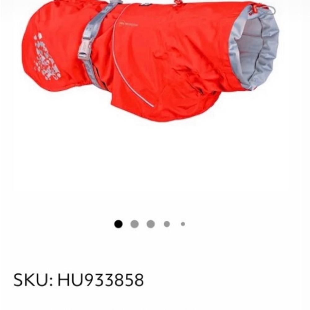 NWT Hurrta Monsoon Coat 22in - Dog Rain Coat - Rain Jacket Eco Red